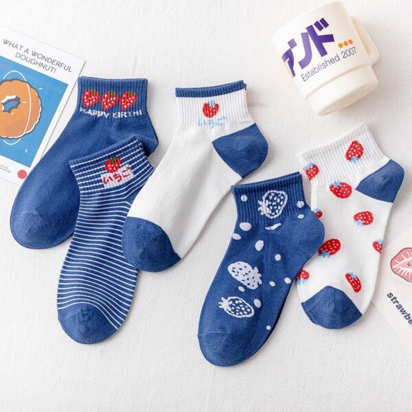 A set of 12 women's socks in different shapes