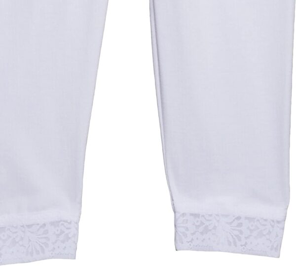lasso-2008 Cotton leggings with lace trim - Image 4